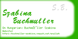 szabina buchmuller business card